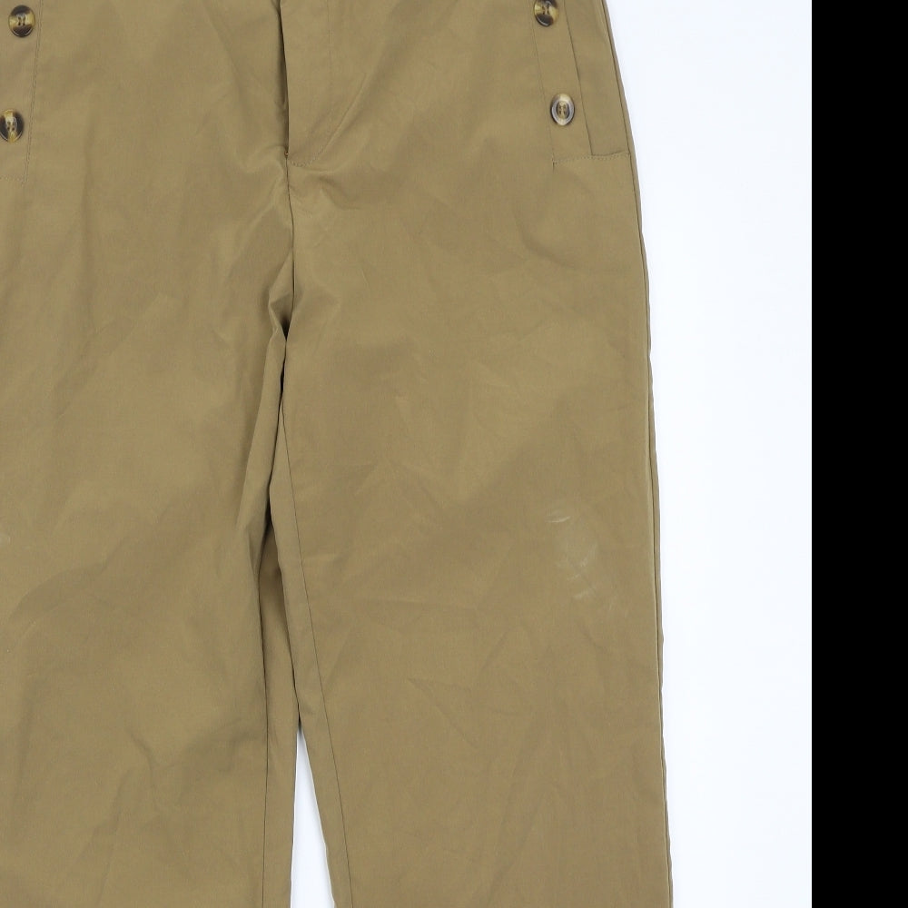 Womens UK Size L Preworn Regular Fit  Brown Trousers