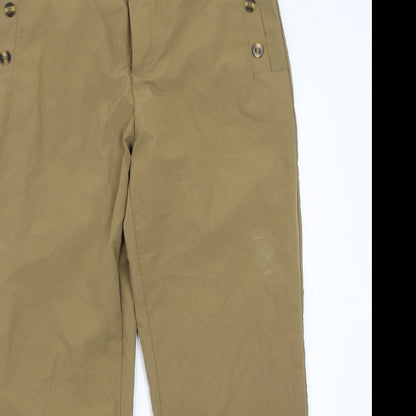 Womens UK Size L Preworn Regular Fit  Brown Trousers