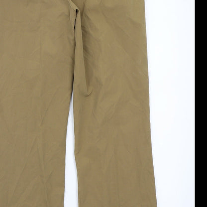 Womens UK Size L Preworn Regular Fit  Brown Trousers