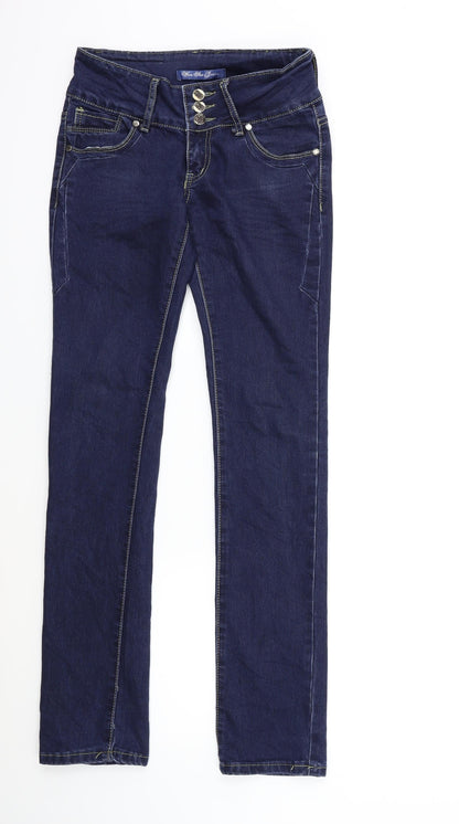 WEN STAR JEANS Womens Blue  Denim Straight Jeans Size 28 in L30 in