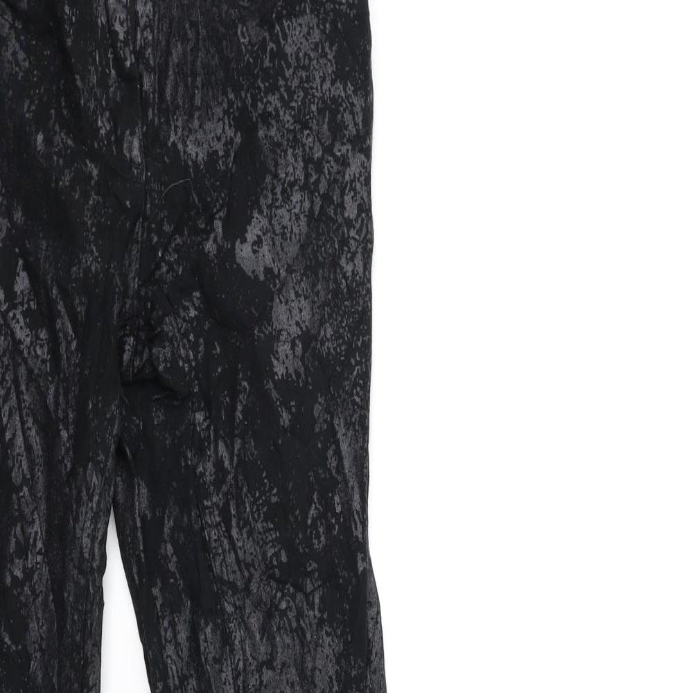 Flame Womens Black  Denim Skinny Jeans Size 6 L30 in