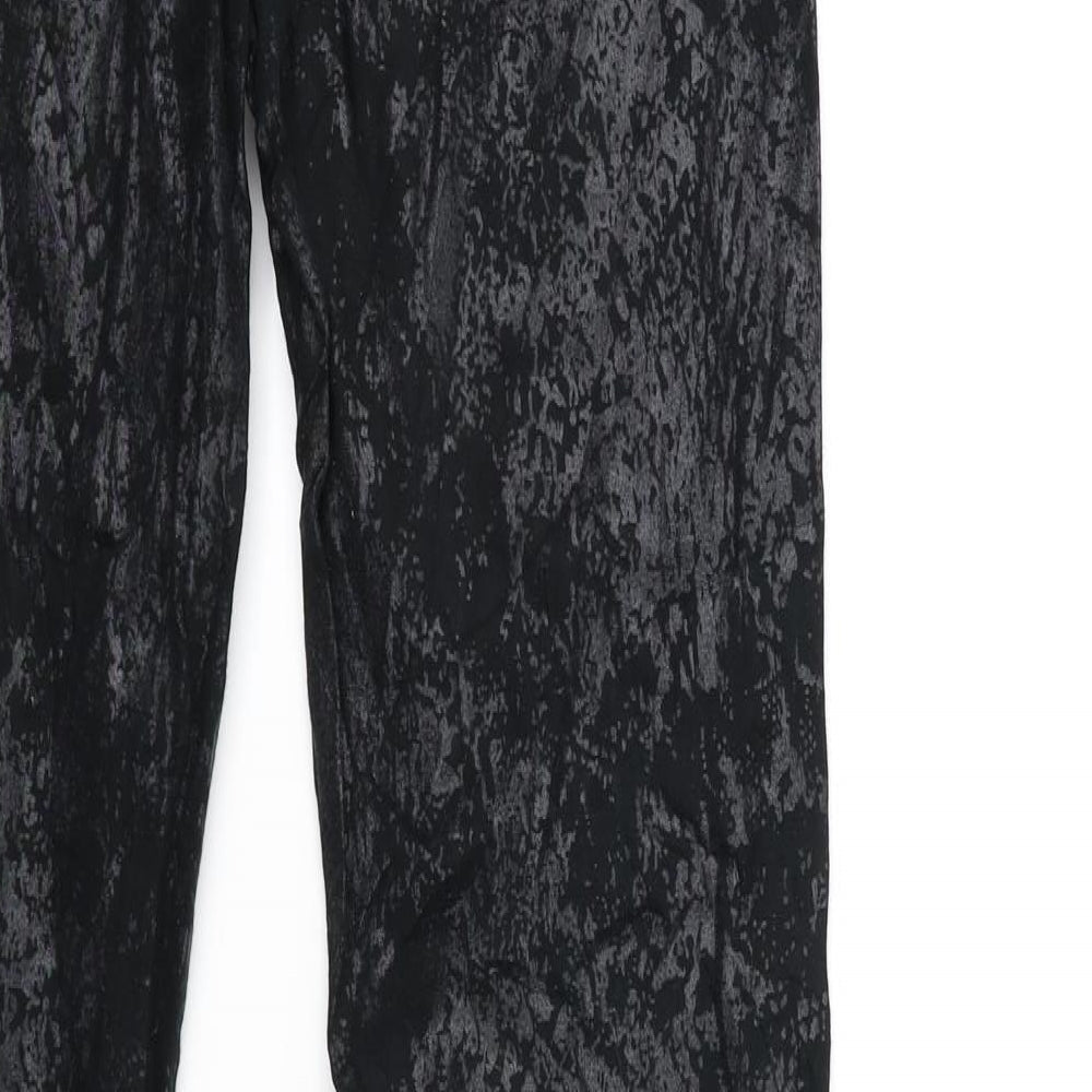 Flame Womens Black  Denim Skinny Jeans Size 6 L30 in