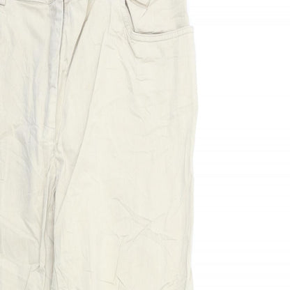 CAROLINE VANITY Womens Beige   Trousers  Size 14 L26 in