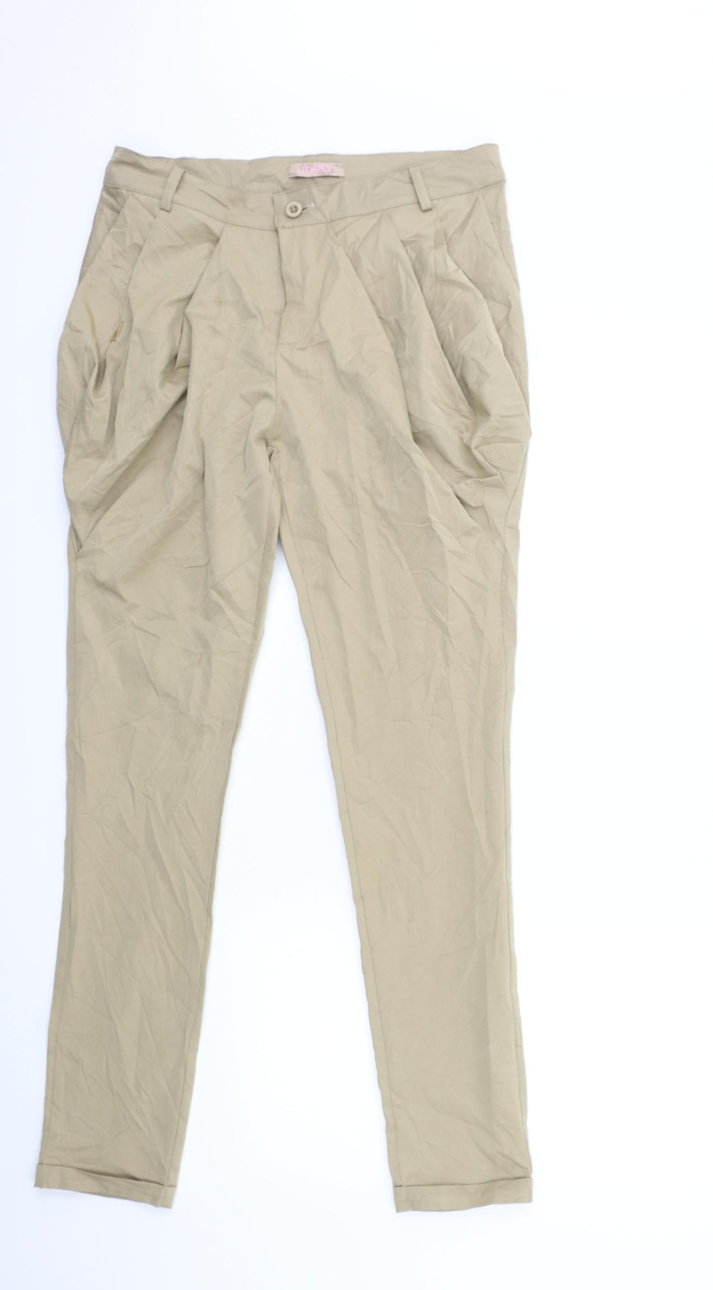 Toxik3 Womens Beige   Chino Trousers Size 30 in L29 in