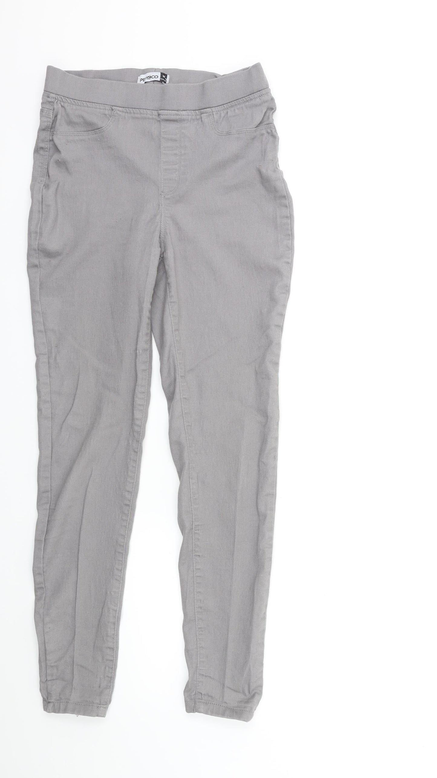 pep&co  Womens Grey  Denim Jegging Jeans Size 10 L27 in