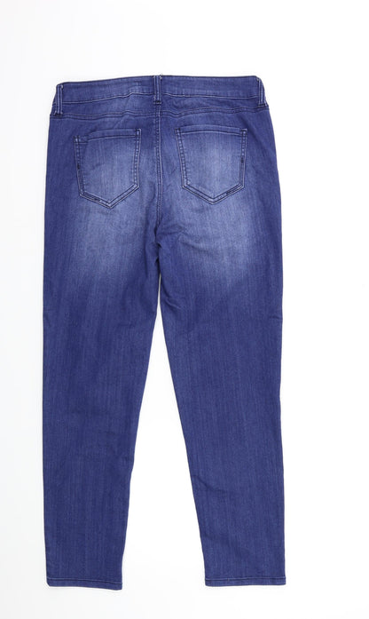 Womens UK Size 12 Preworn Regular Fit Skinny Blue Jeans