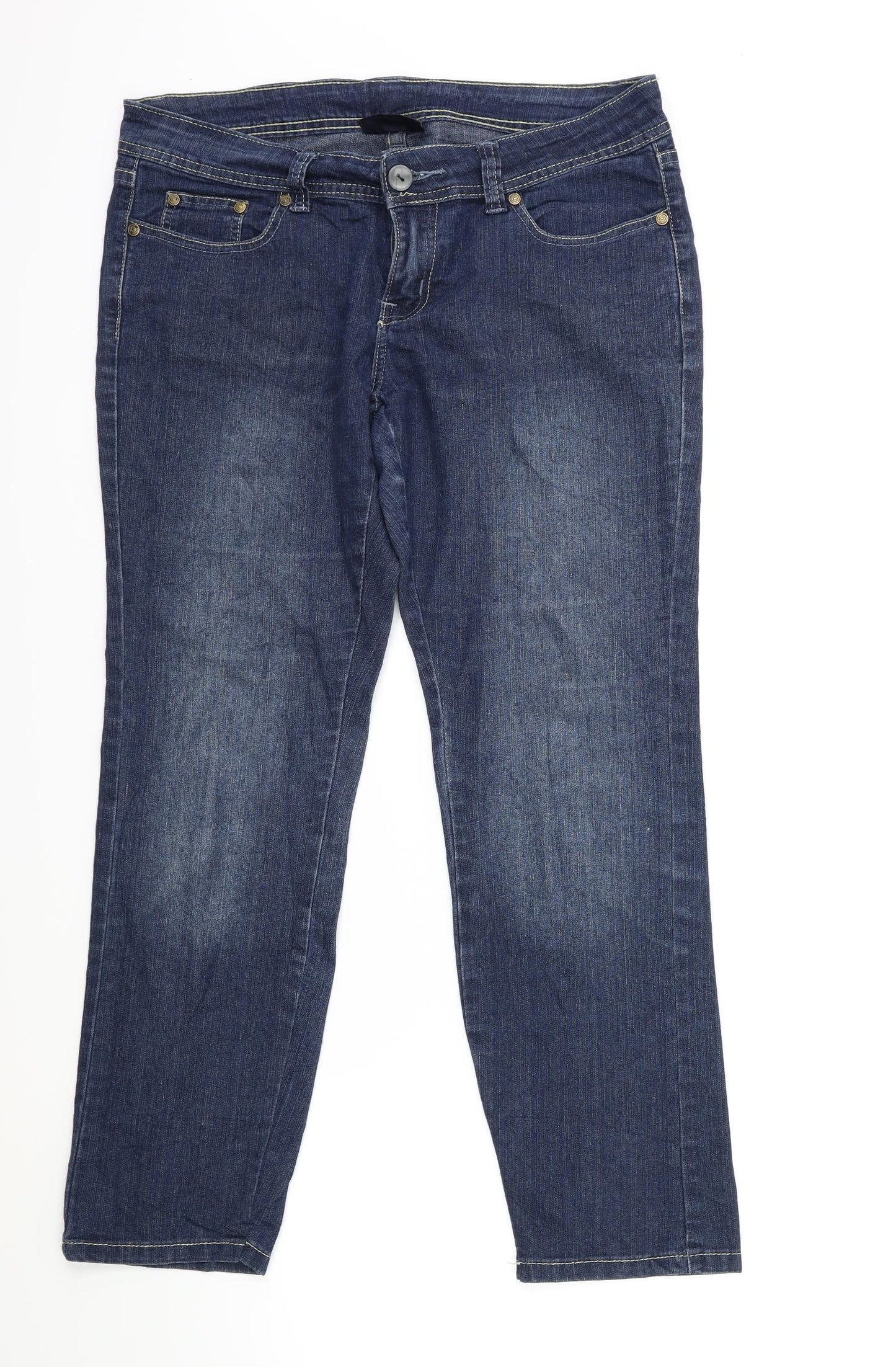 Womens UK Size 34 in Preworn Regular Fit Skinny Blue Jeans