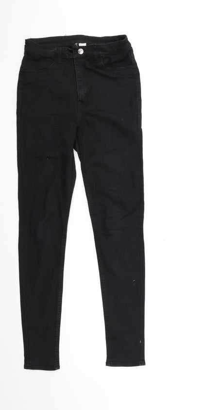 Womens UK Size 12 H&M Regular Fit Skinny Black Jeans