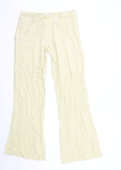 Womens UK Size L Villa Regular Fit  Beige Trousers