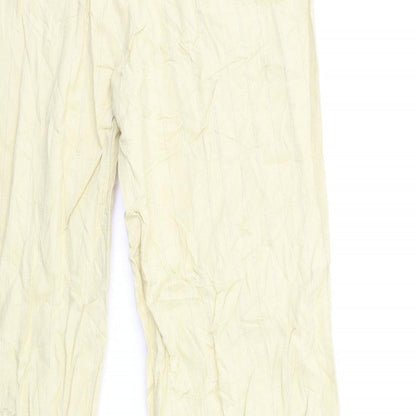 Womens UK Size L Villa Regular Fit  Beige Trousers