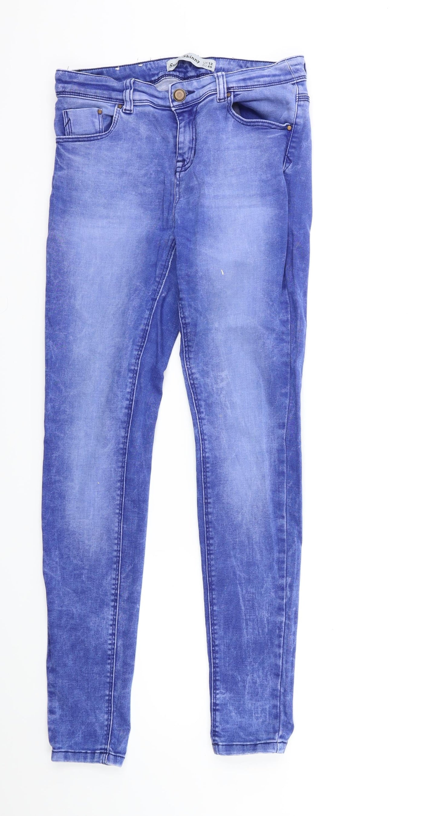 New Look Womens Black  Denim Skinny Jeans Size 12 L30 in