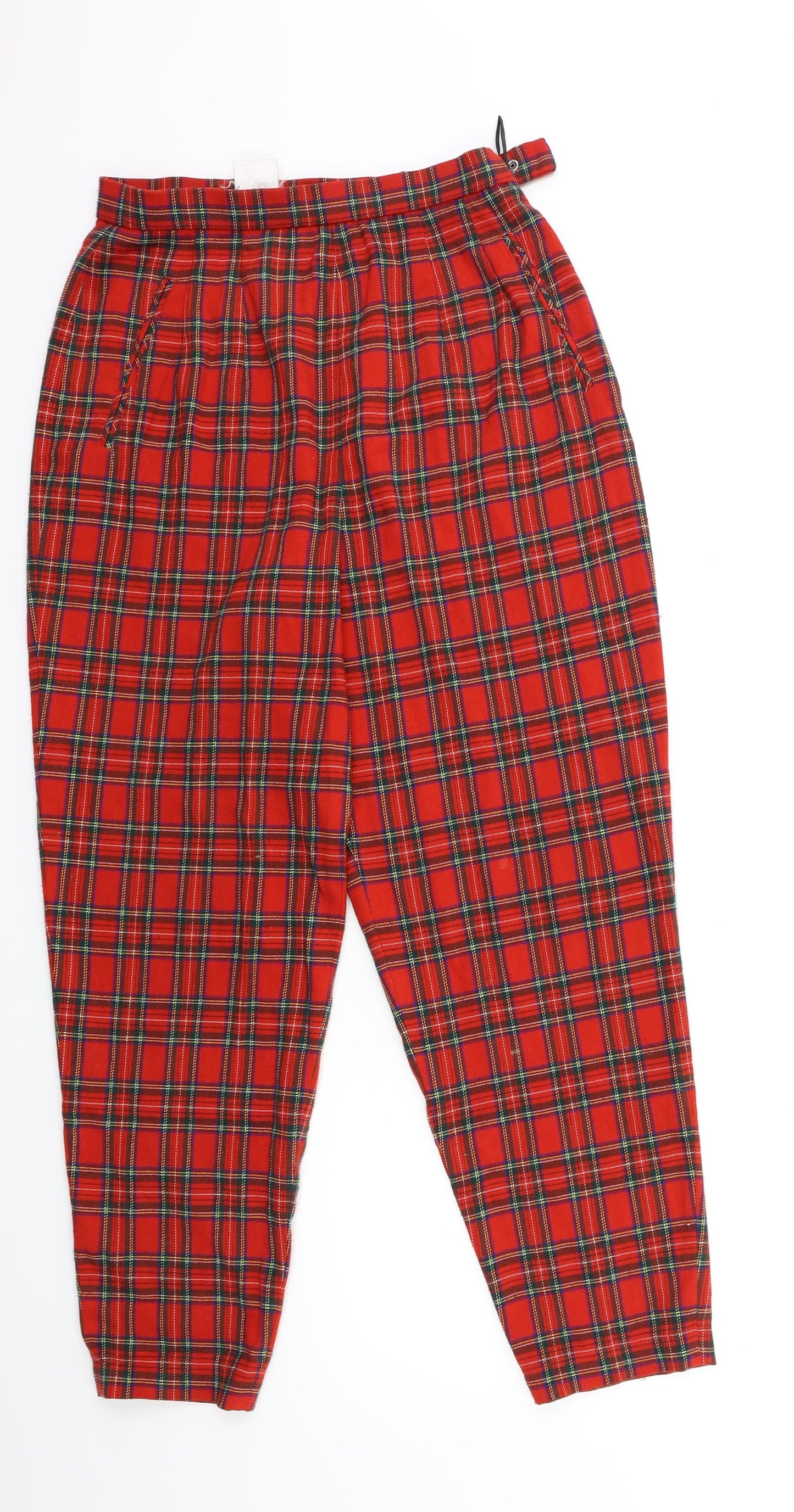 key wear Womens Red Check  Trousers  Size 23 in L26 in