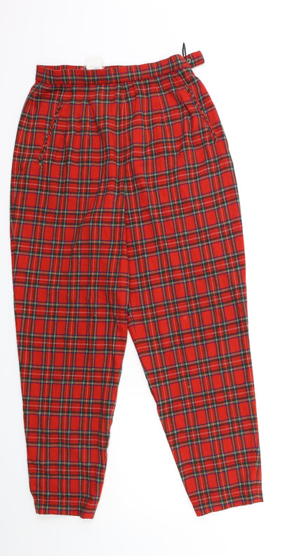 key wear Womens Red Check  Trousers  Size 23 in L26 in