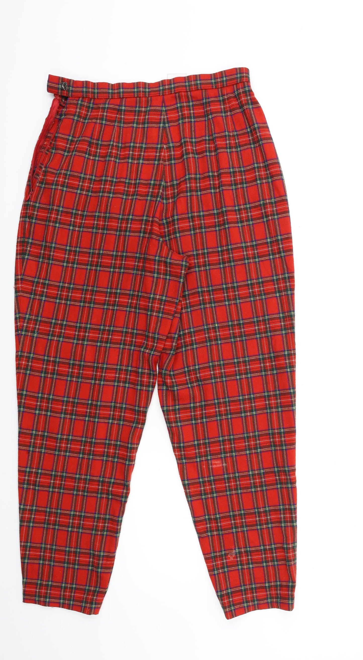 key wear Womens Red Check  Trousers  Size 23 in L26 in