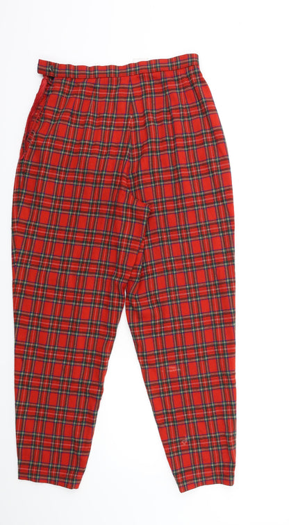 key wear Womens Red Check  Trousers  Size 23 in L26 in