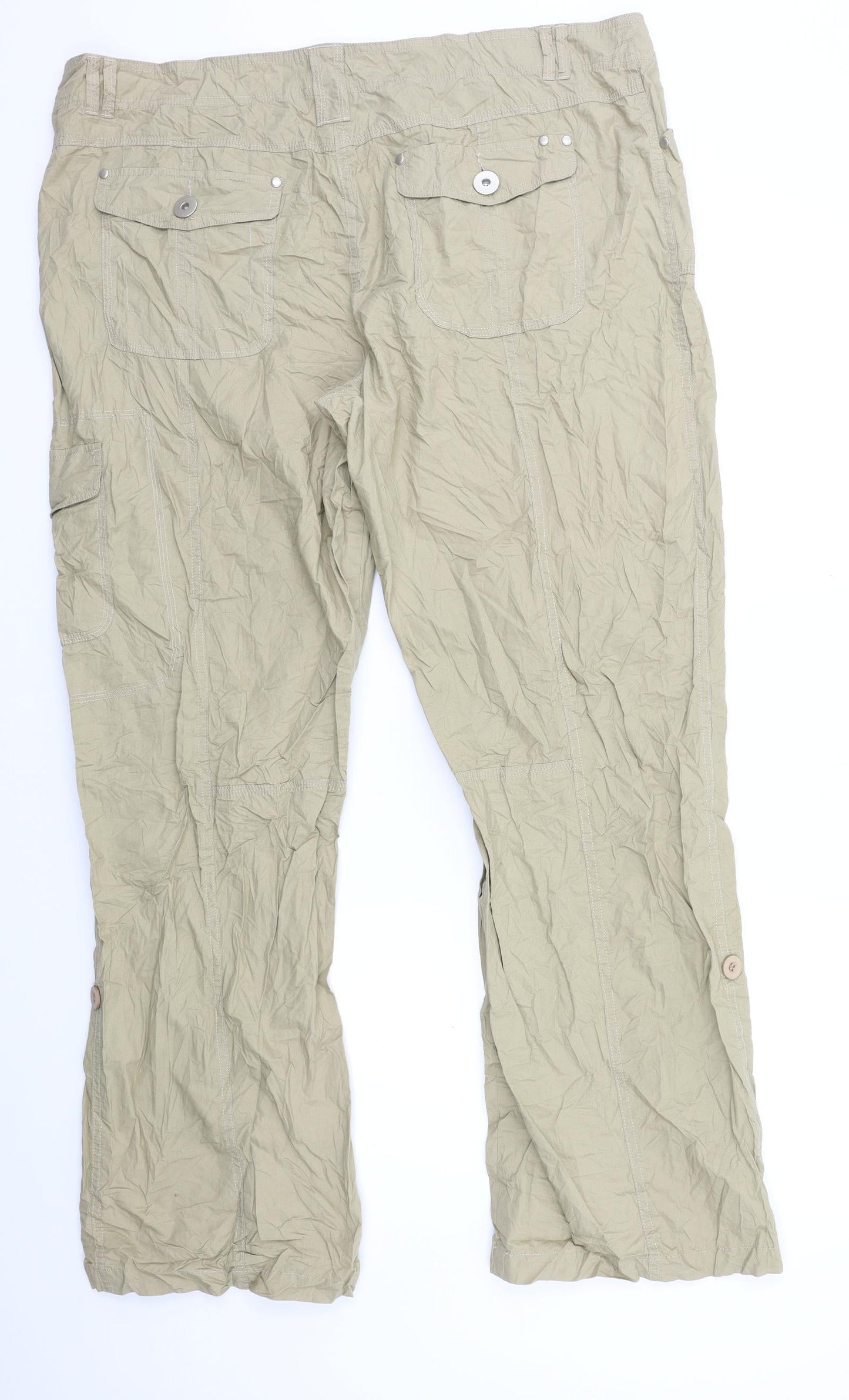 Evita Womens Beige   Trousers  Size 40 in L31 in