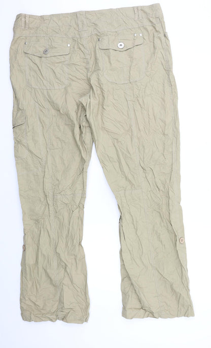 Evita Womens Beige   Trousers  Size 40 in L31 in