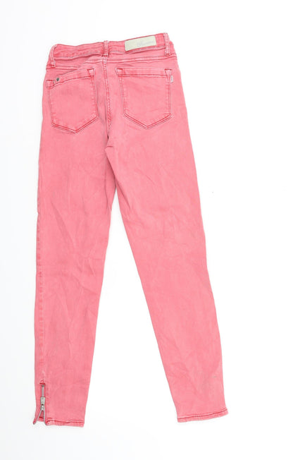 JEAN PAUL Womens Pink  Denim Skinny Jeans Size S L27 in
