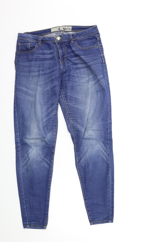 Denim & Co. Womens Blue  Denim Skinny Jeans Size 12 L27 in