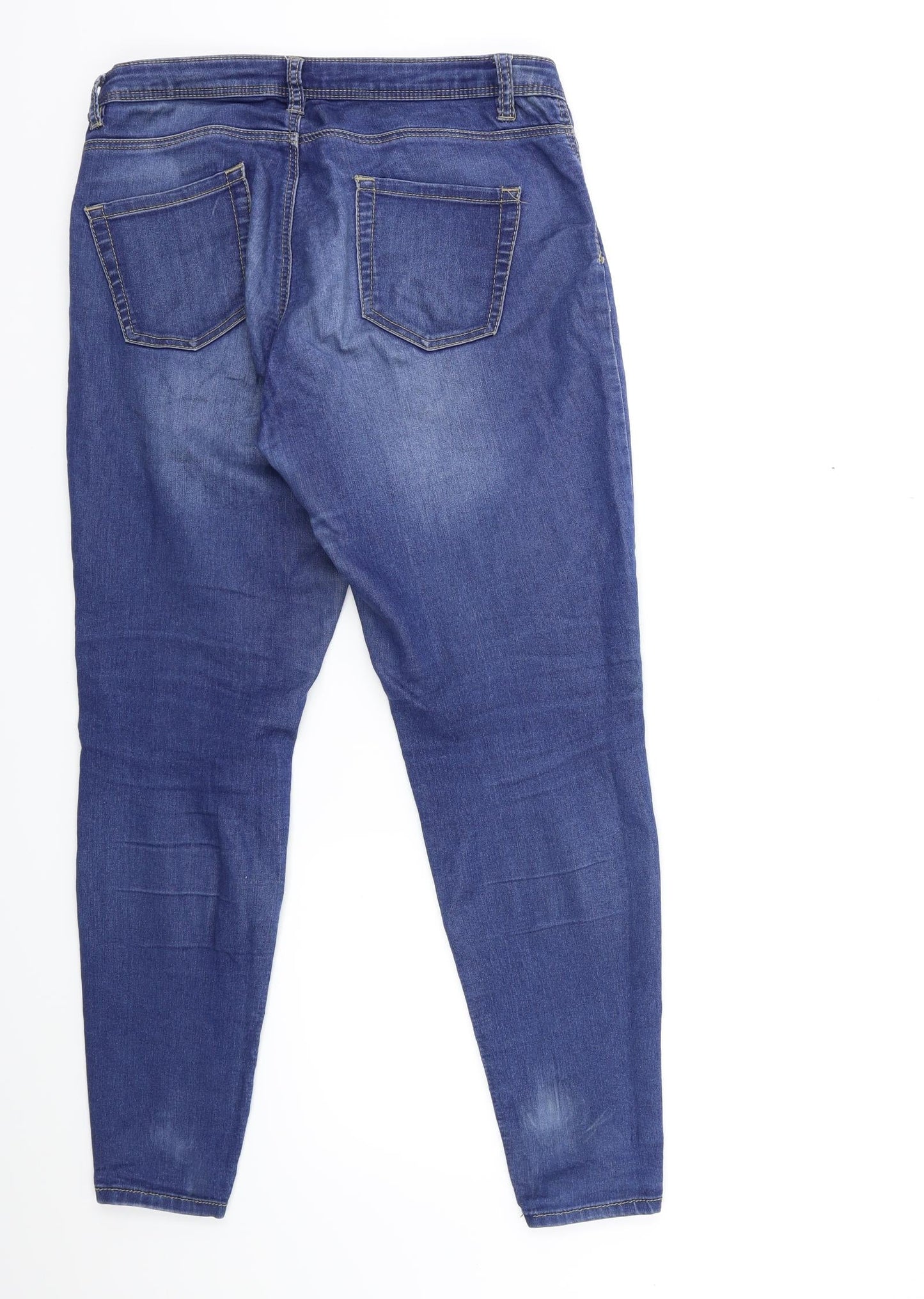 Denim & Co. Womens Blue  Denim Skinny Jeans Size 12 L27 in