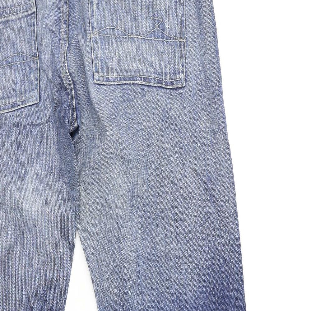 New Look Womens Black  Denim Straight Jeans Size 32 in L28 in