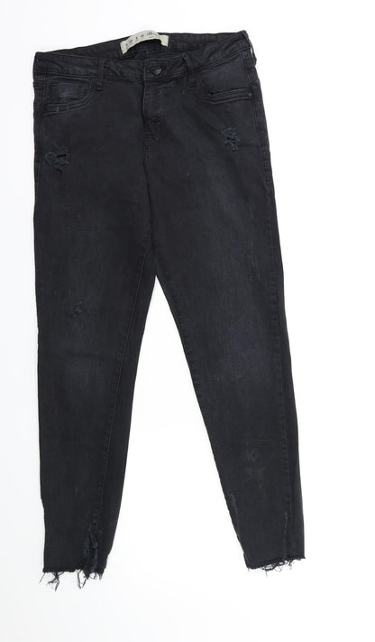 Denim & Co. Womens Black  Denim Skinny Jeans Size 12 L26 in