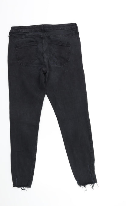 Denim & Co. Womens Black  Denim Skinny Jeans Size 12 L26 in