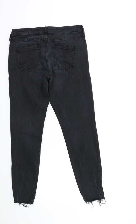 Denim & Co. Womens Black  Denim Skinny Jeans Size 12 L26 in