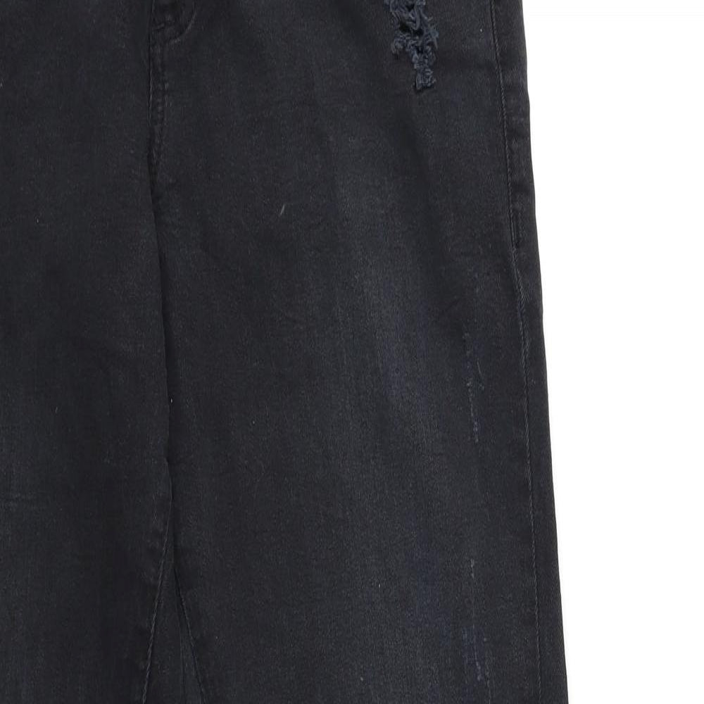 Denim & Co. Womens Black  Denim Skinny Jeans Size 12 L26 in