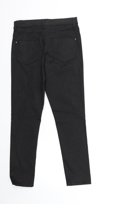 Dorothy Perkins Womens Black  Denim Skinny Jeans Size 12 L29 in