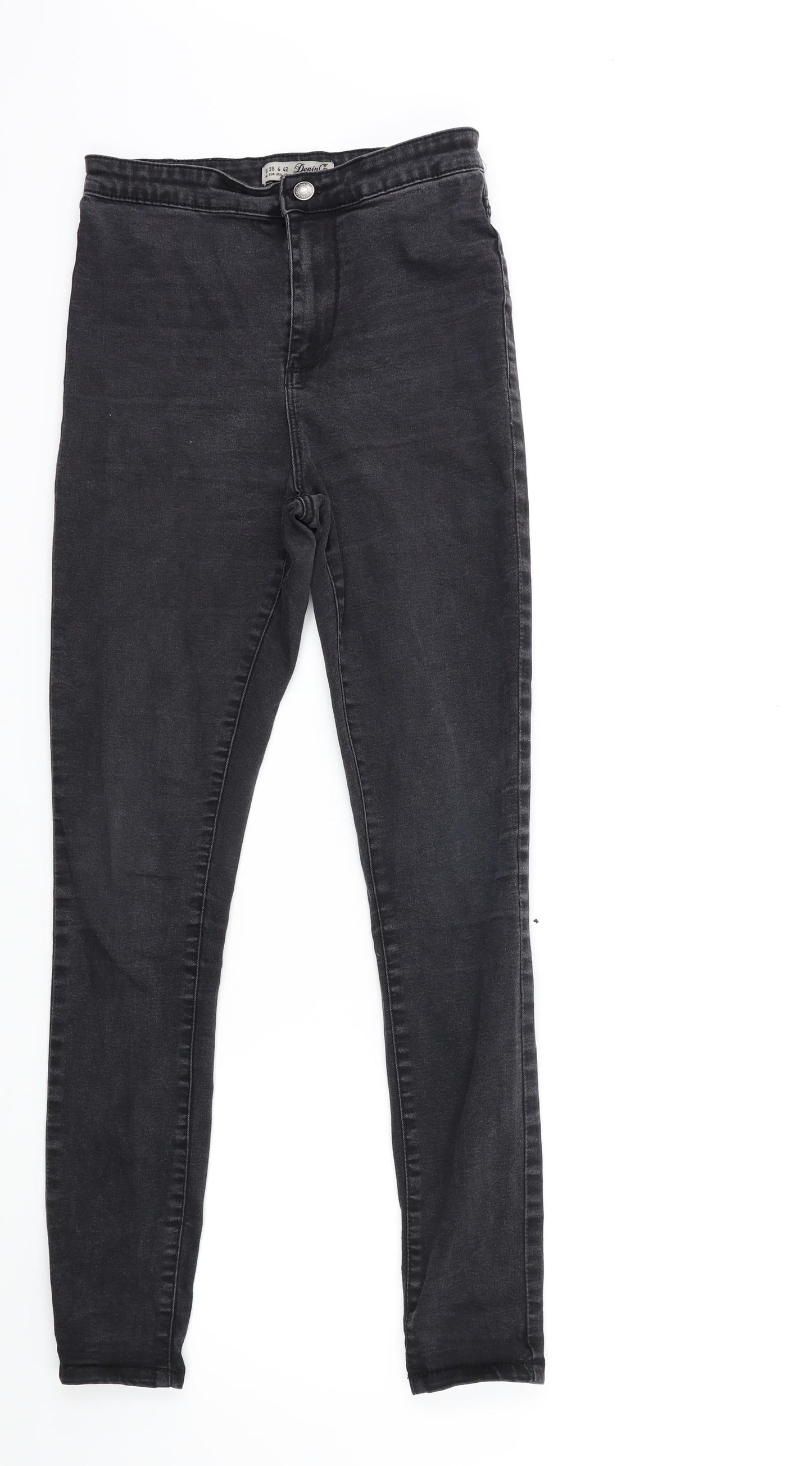 Denim & Co. Womens Black  Denim Skinny Jeans Size 10 L28 in