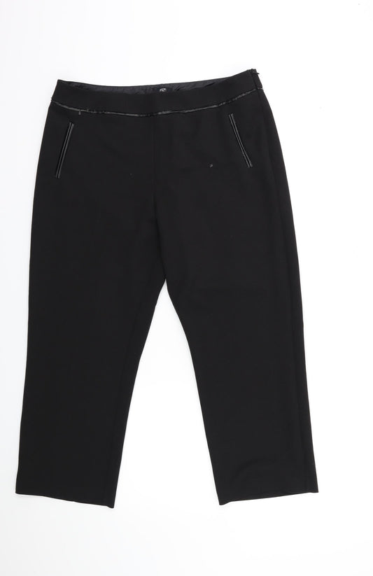 F&F Womens Black   Trousers  Size 18 L25 in