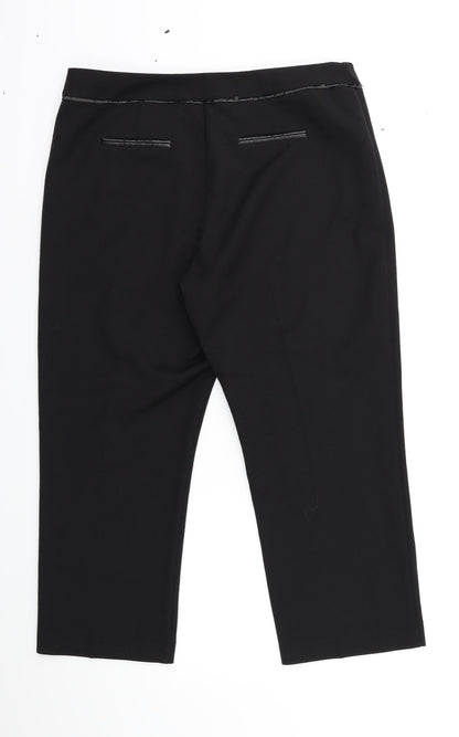 F&F Womens Black   Trousers  Size 18 L25 in