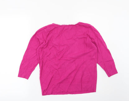Per Una Womens Pink   Pullover Jumper Size 14