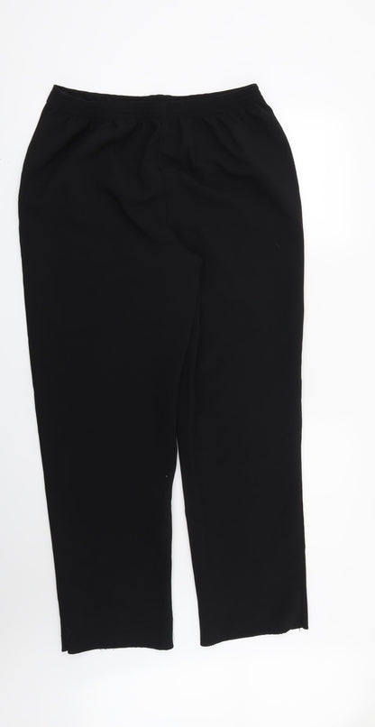 Womens UK Size 14 ISLE Regular Fit  Black Trousers