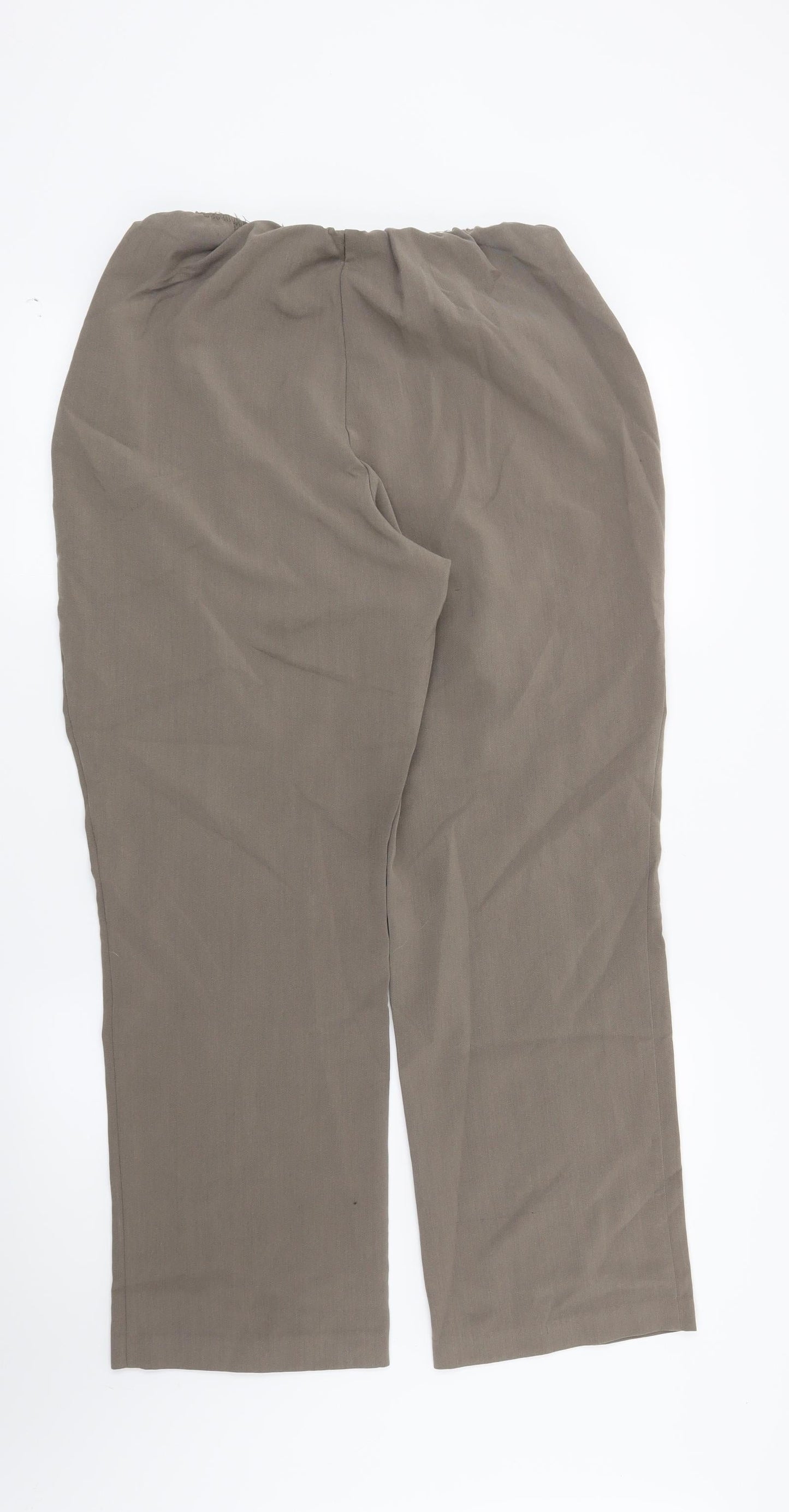 Womens UK Size 14 Preworn Regular Fit  Brown Trousers