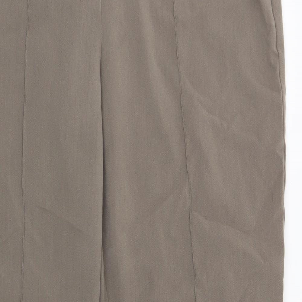 Womens UK Size 14 Preworn Regular Fit  Brown Trousers