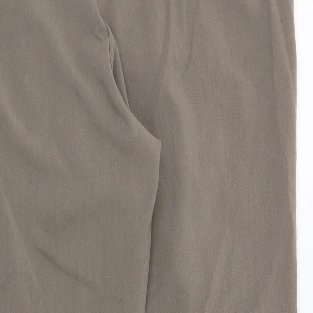 Womens UK Size 14 Preworn Regular Fit  Brown Trousers