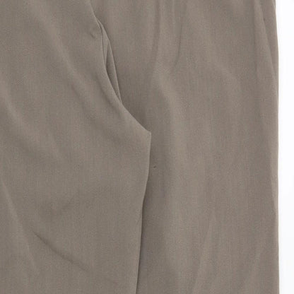 Womens UK Size 14 Preworn Regular Fit  Brown Trousers