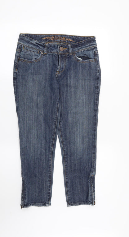 Womens UK Size 8 Preworn Regular Fit Skinny Blue Jeans