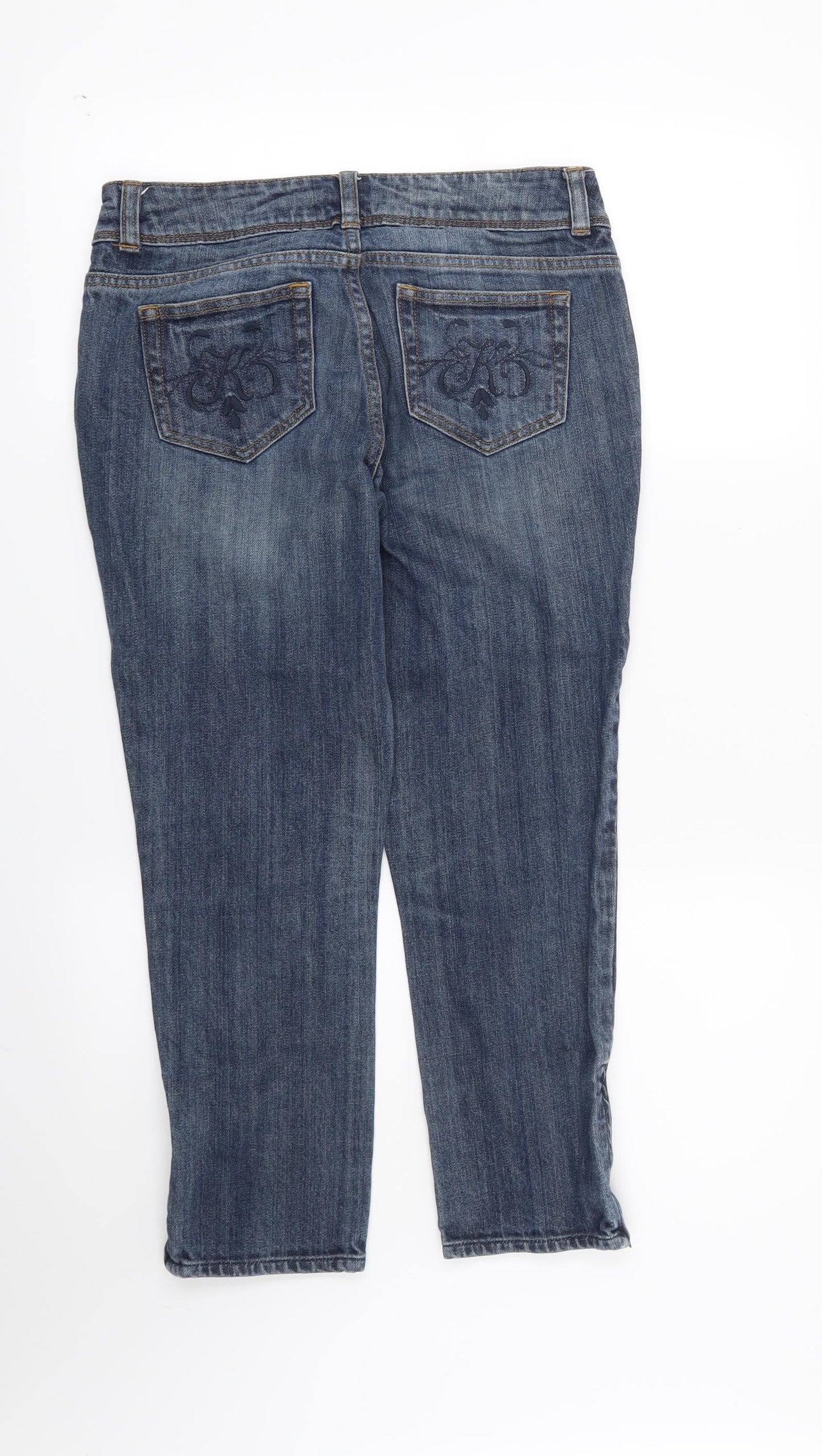 Womens UK Size 8 Preworn Regular Fit Skinny Blue Jeans