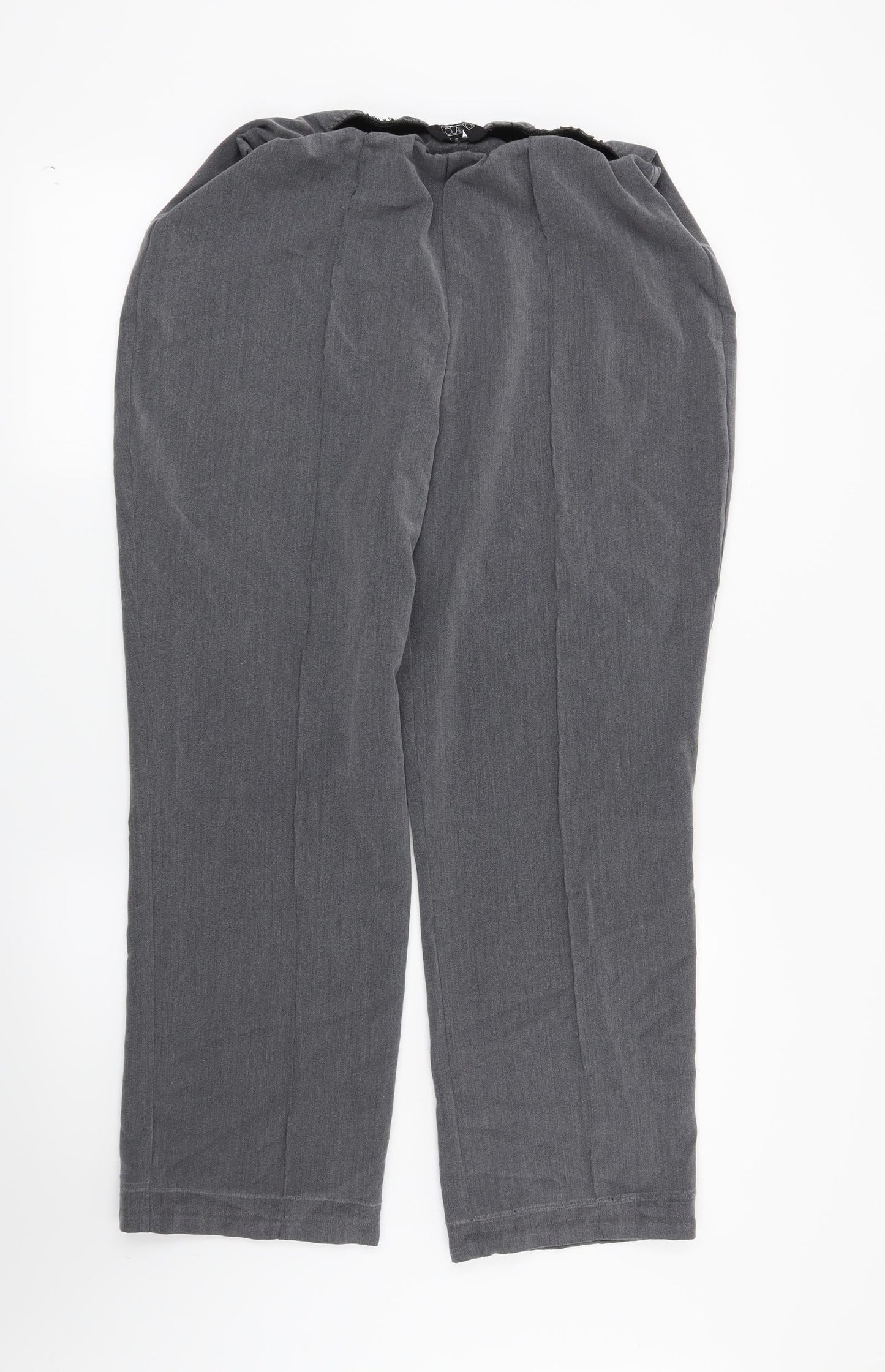 Womens UK Size 14 Preworn Regular Fit  Grey Trousers