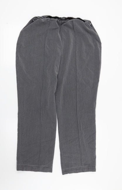 Womens UK Size 14 Preworn Regular Fit  Grey Trousers