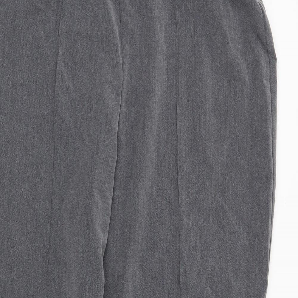 Womens UK Size 14 Preworn Regular Fit  Grey Trousers