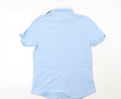 River Island Mens Blue    Button-Up Size M