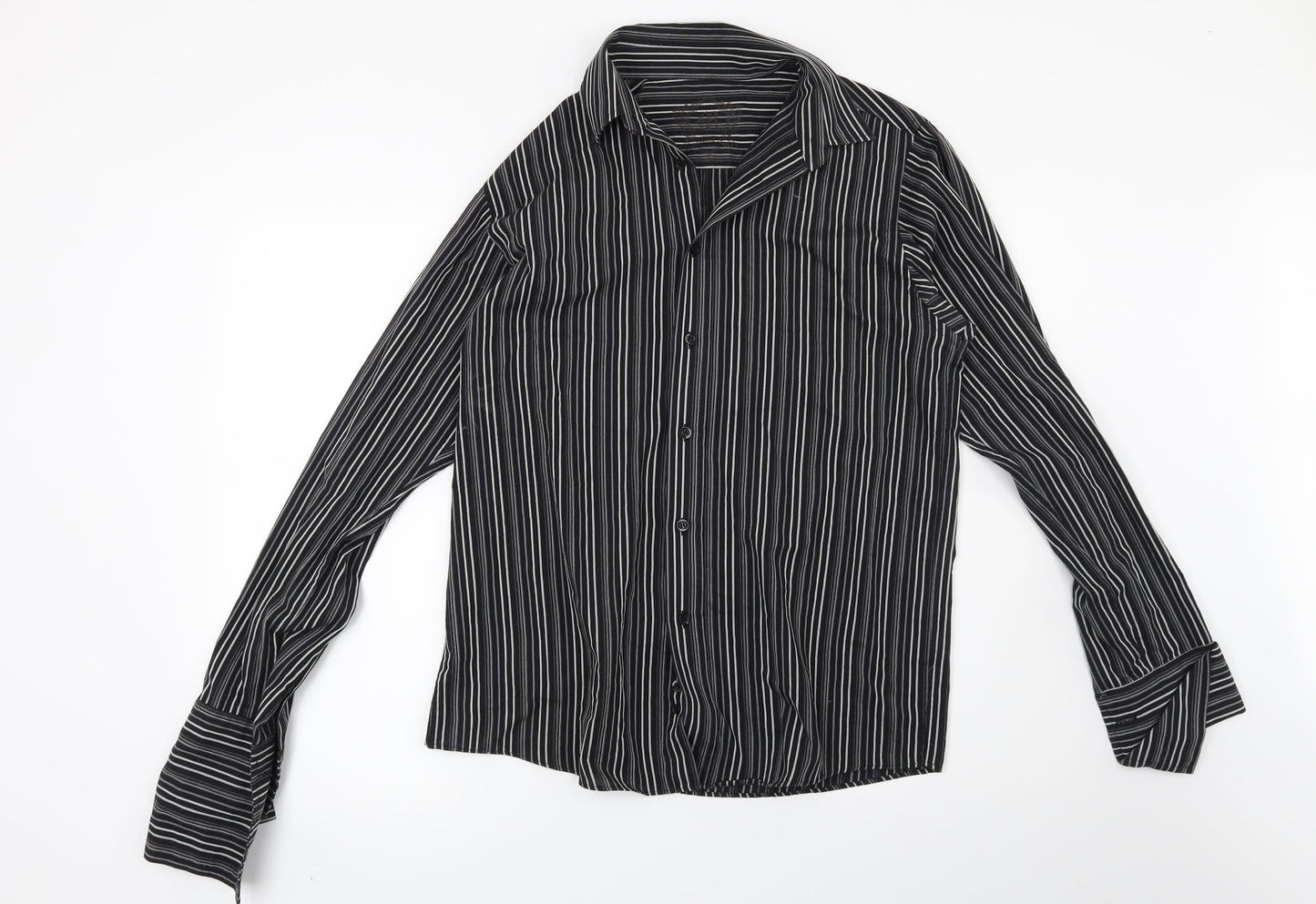 Mens UK Size M Cedar Wood State Black  Button-Up Long Sleeve Casual Shirt