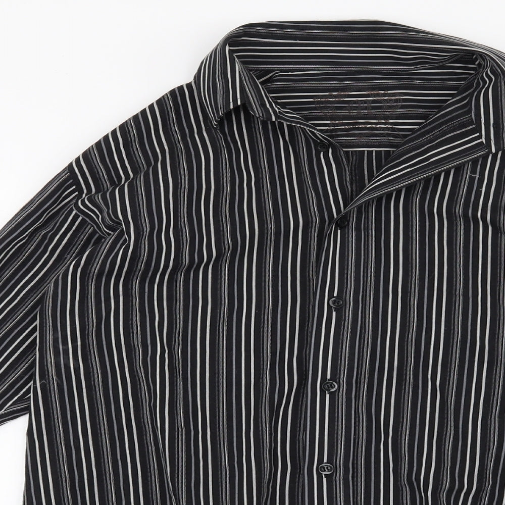 Mens UK Size M Cedar Wood State Black  Button-Up Long Sleeve Casual Shirt
