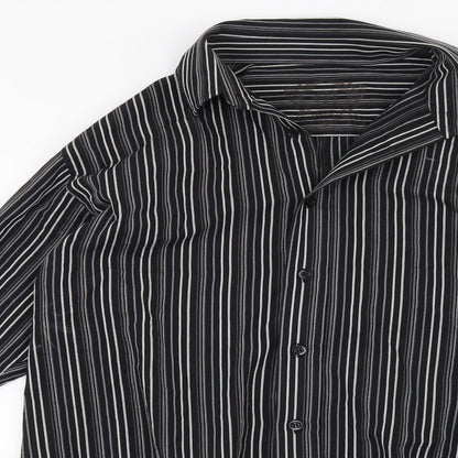 Mens UK Size M Cedar Wood State Black  Button-Up Long Sleeve Casual Shirt