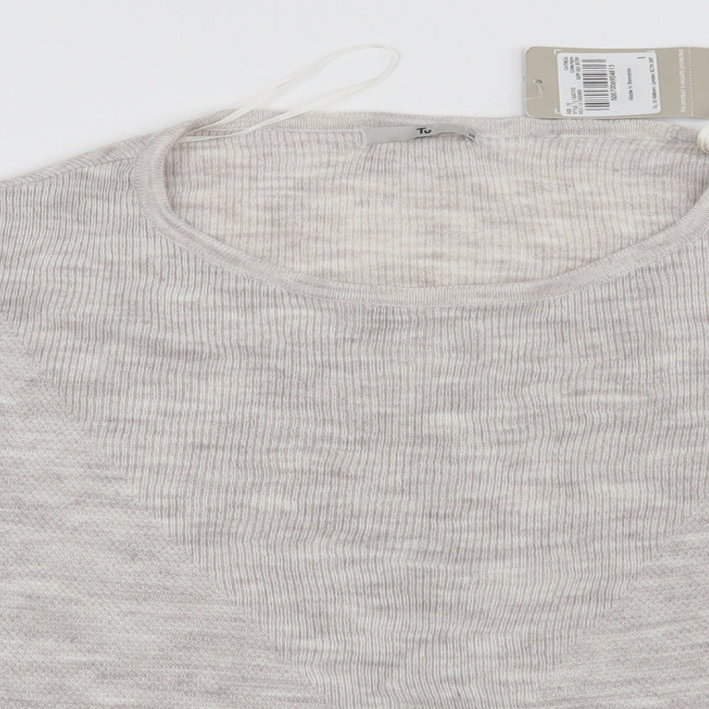 Tu Womens Beige   Pullover Jumper Size 10