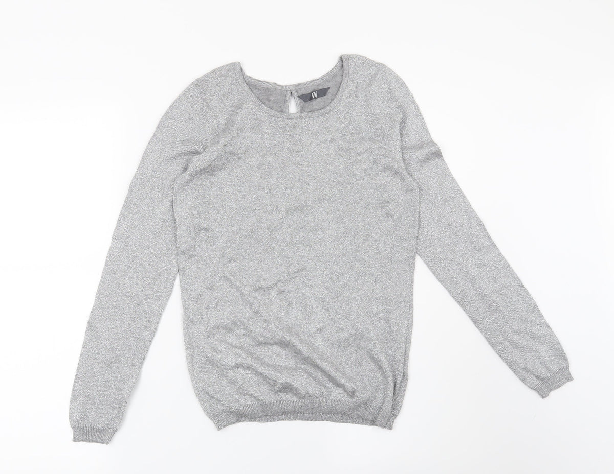 BHS Womens Silver   Pullover Jumper Size 8